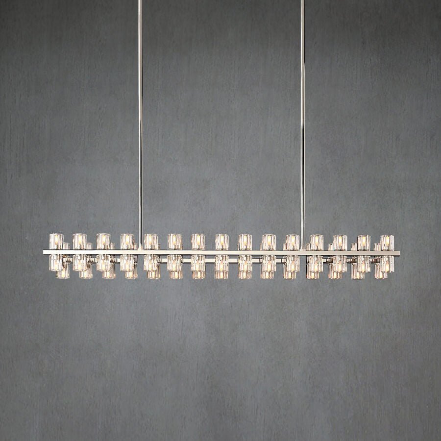 Arcachon Crystal Rectangular Chandelier 48" 54" 72"-Nobipets
