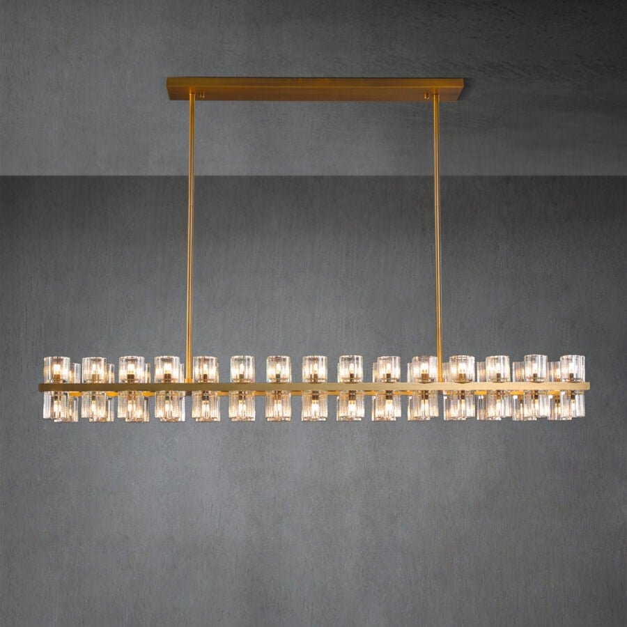Arcachon Crystal Rectangular Chandelier 48" 54" 72"-Nobipets