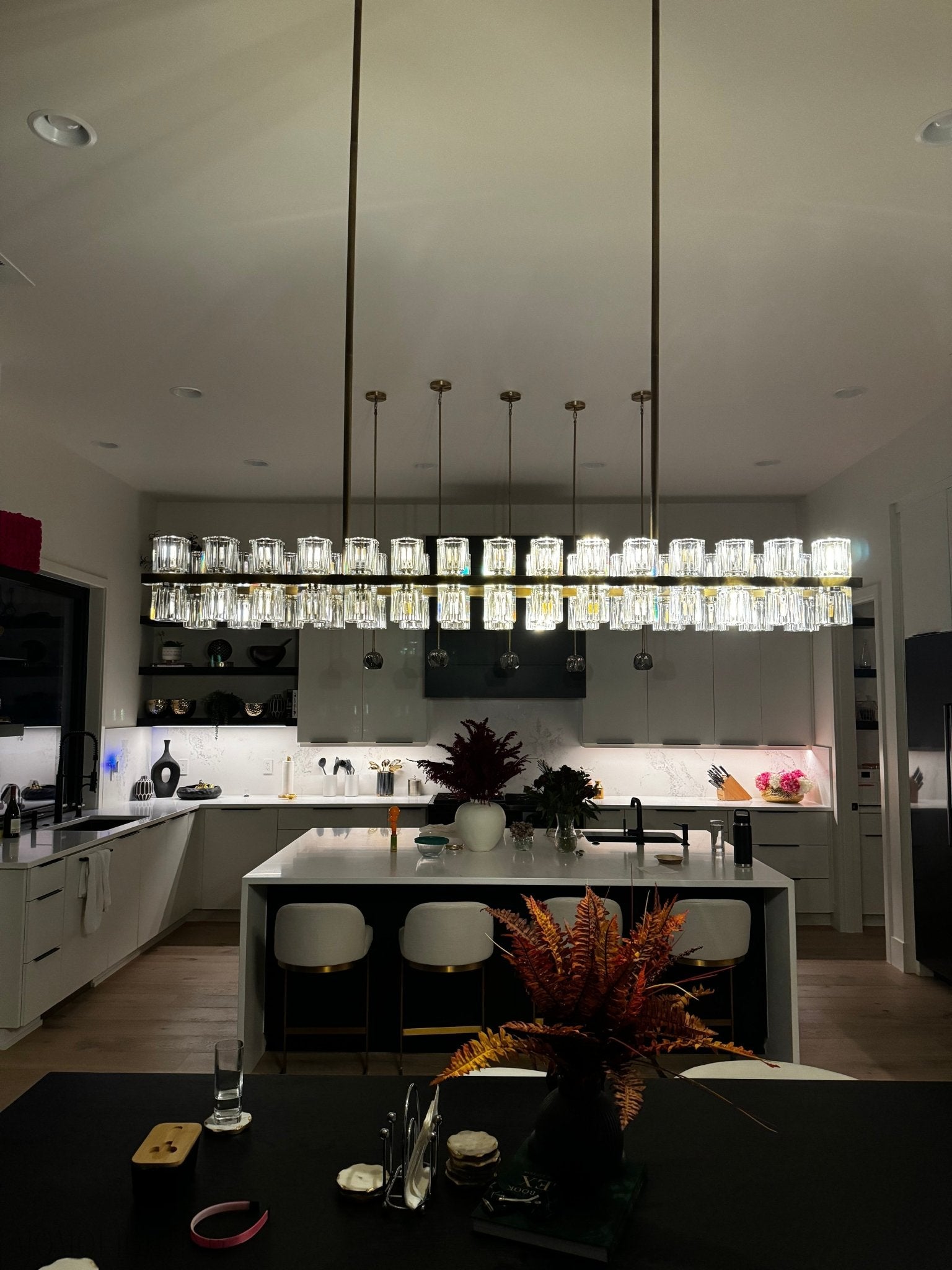 Arcachon Crystal Rectangular Chandelier 48" 54" 72"-Nobipets