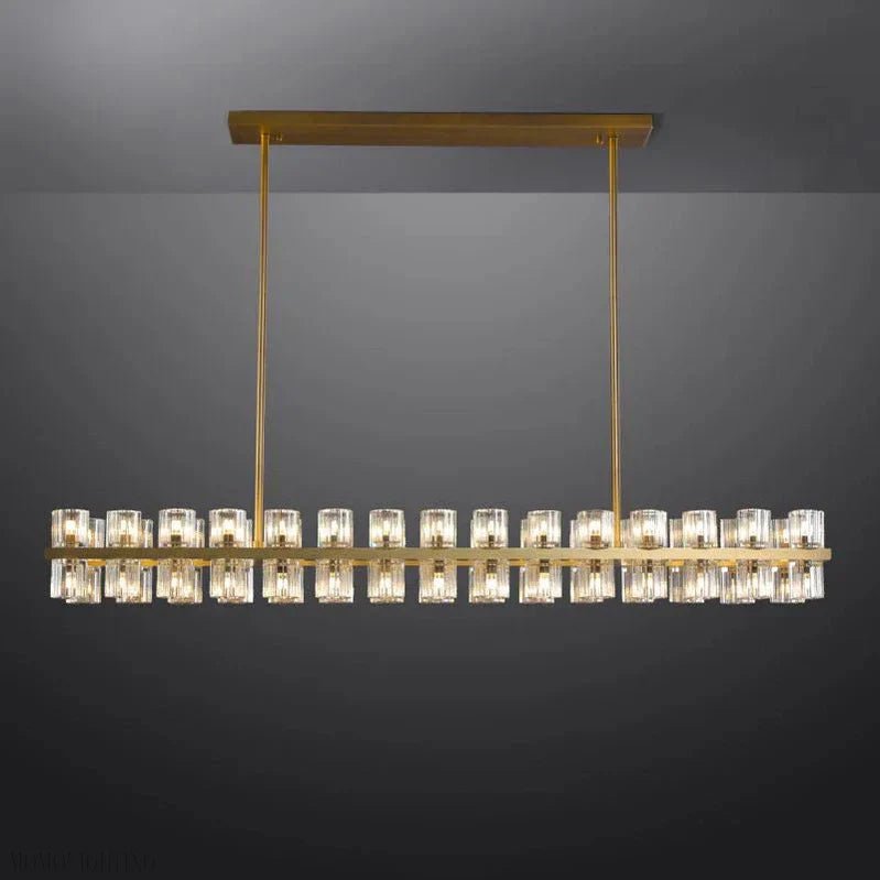 Arcachon Crystal Rectangular Chandelier 48" 54" 72"-Nobipets