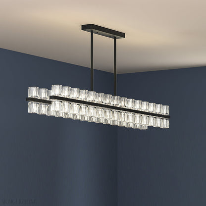 Arcachon Crystal Rectangular Chandelier 48" 54" 72"-Nobipets