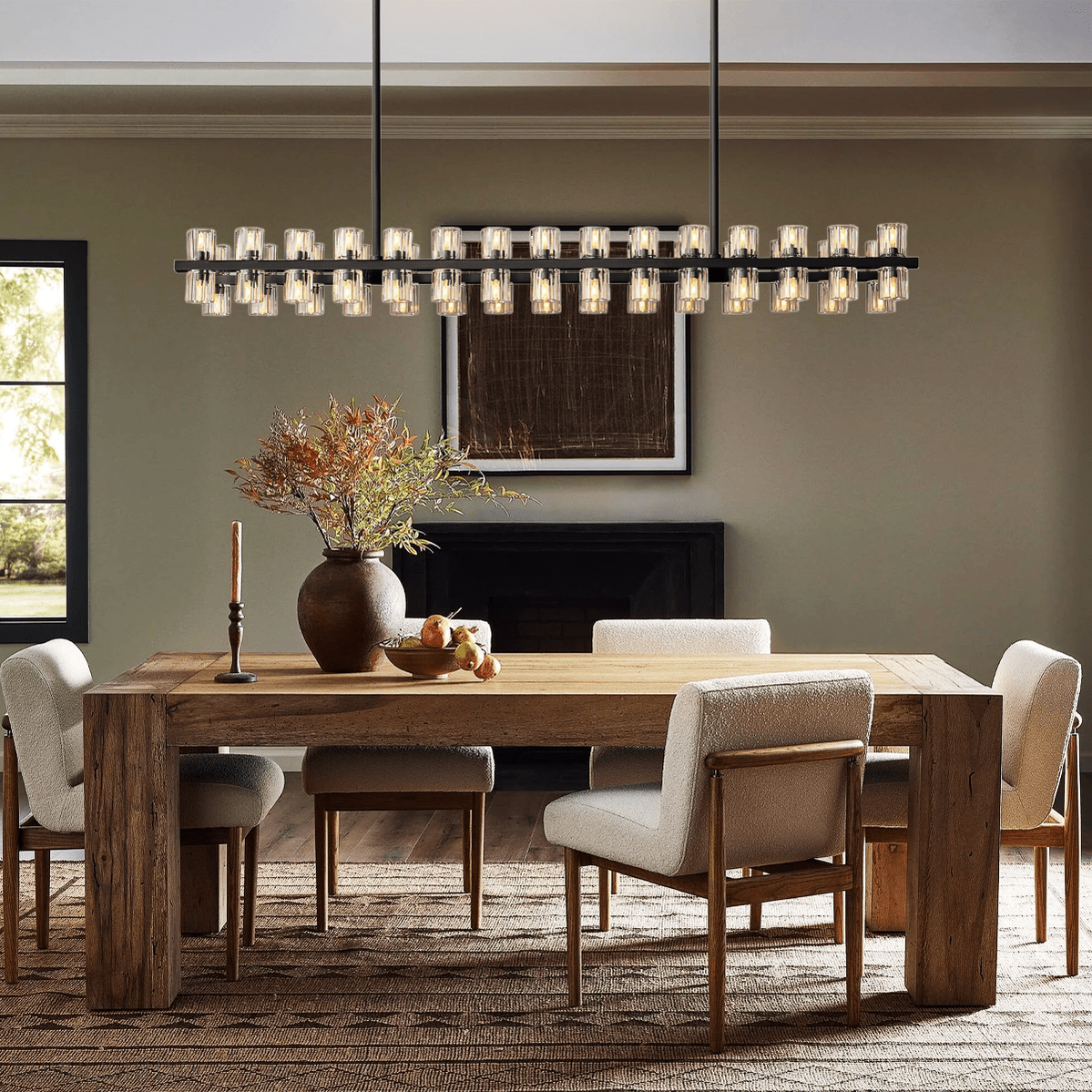 Arcachon Crystal Rectangular Chandelier 48" 54" 72"-Nobipets