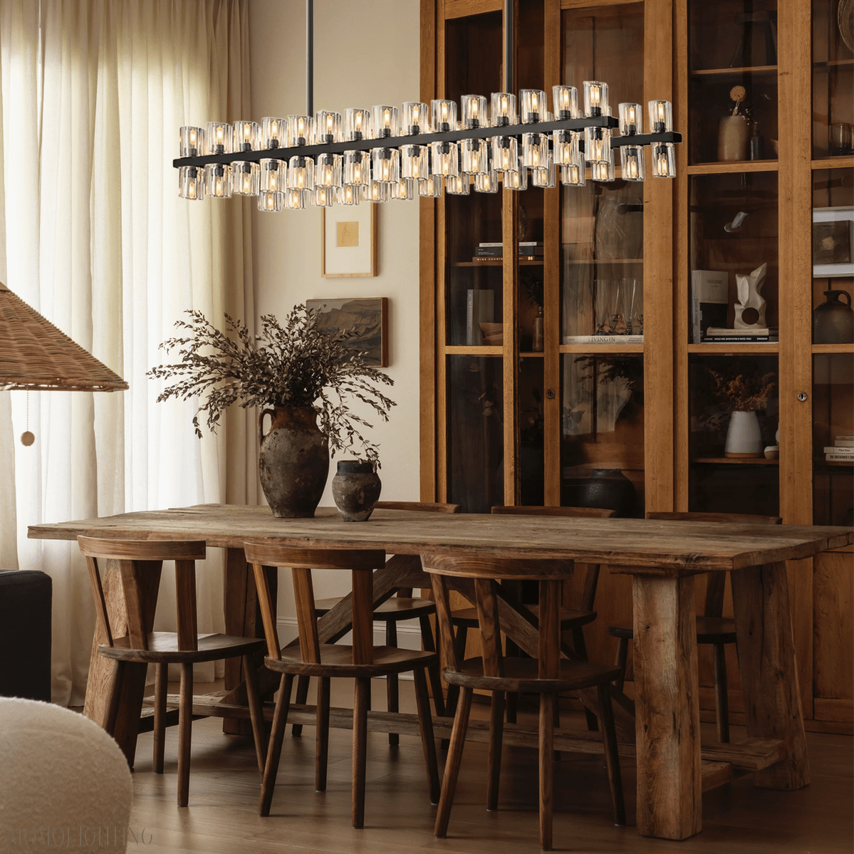 Arcachon Crystal Rectangular Chandelier 48" 54" 72"-Nobipets