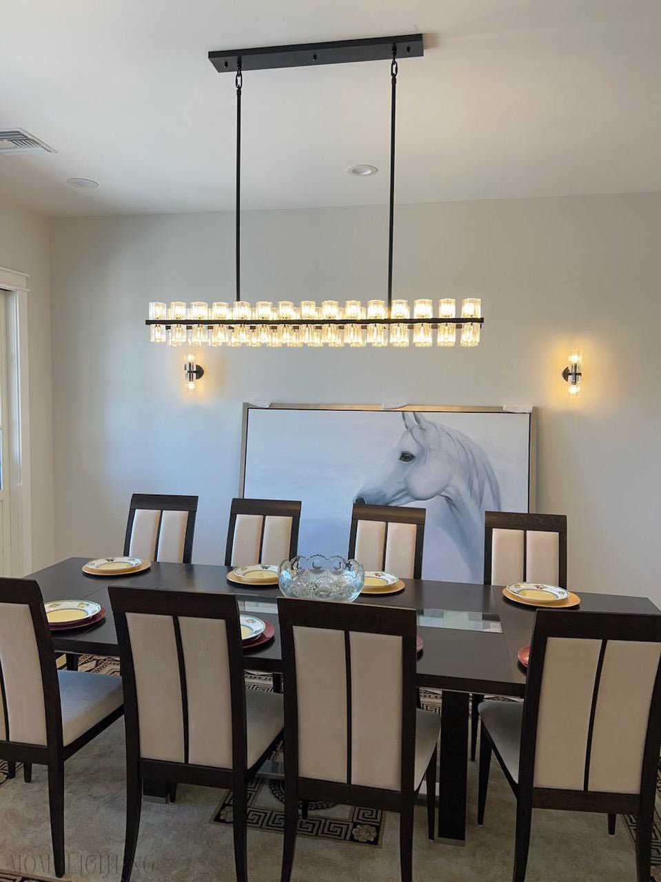 Arcachon Crystal Rectangular Chandelier 48" 54" 72"-Nobipets