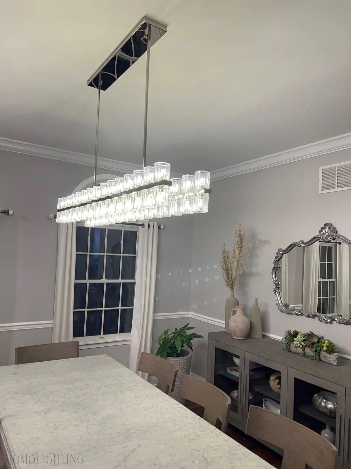 Arcachon Crystal Rectangular Chandelier 48" 54" 72"-Nobipets