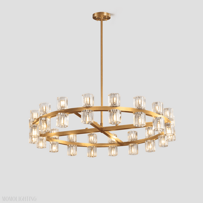 Arcachon Crystal Round Chandelier 36"-Nobipets