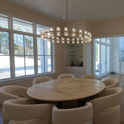 Arcachon Crystal Round Chandelier 36"-Nobipets