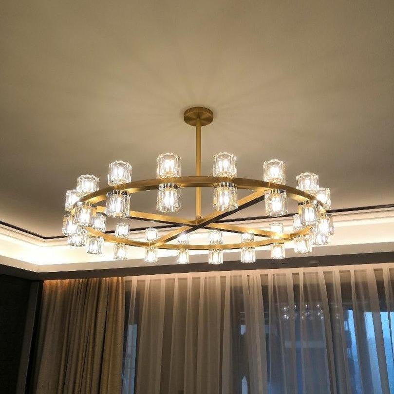 Arcachon Crystal Round Chandelier 36"-Nobipets