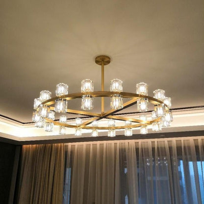 Arcachon Crystal Round Chandelier 36"-Nobipets