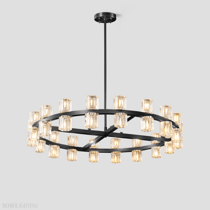Arcachon Crystal Round Chandelier 36"-Nobipets
