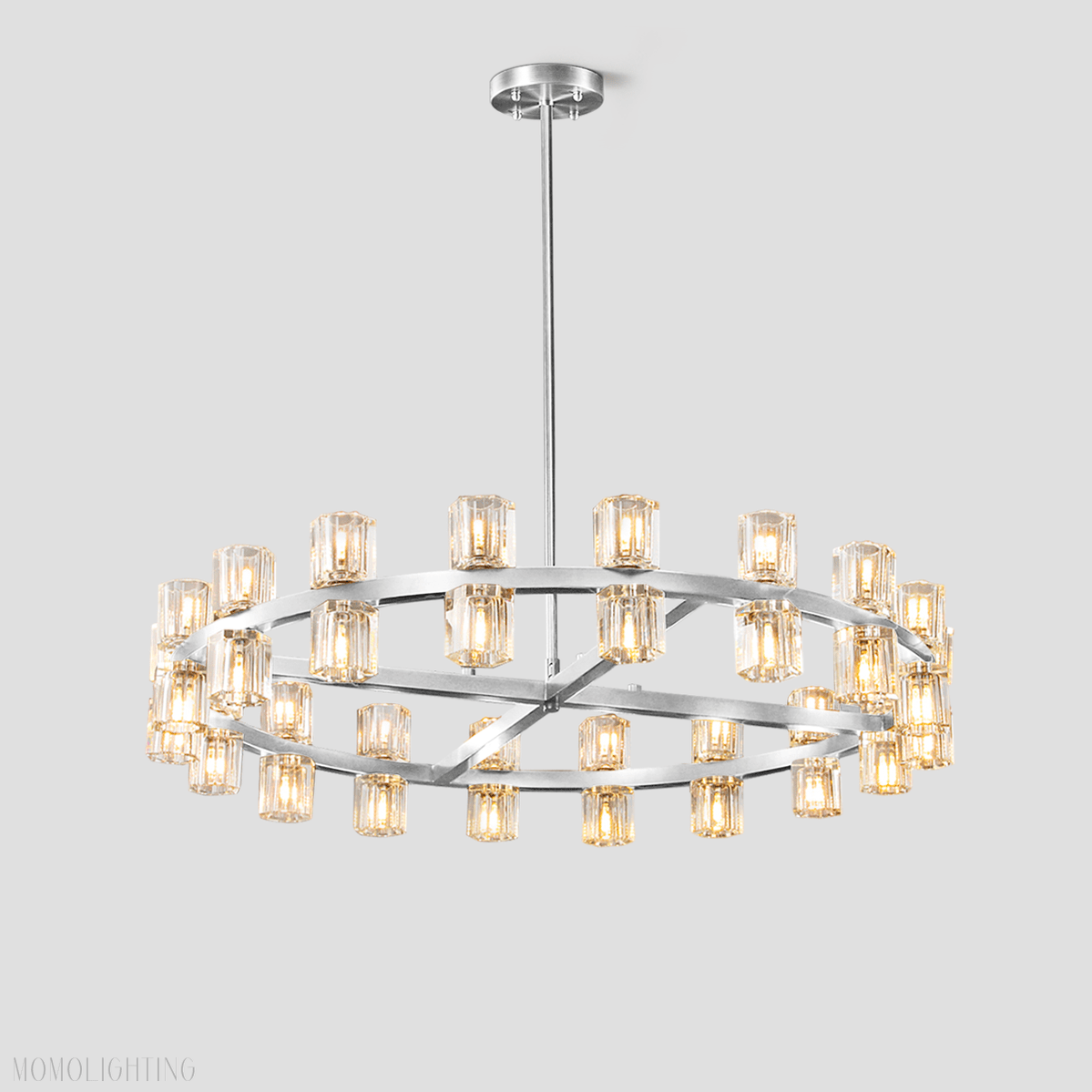 Arcachon Crystal Round Chandelier 36"-Nobipets