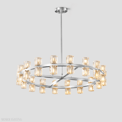 Arcachon Crystal Round Chandelier 36"-Nobipets