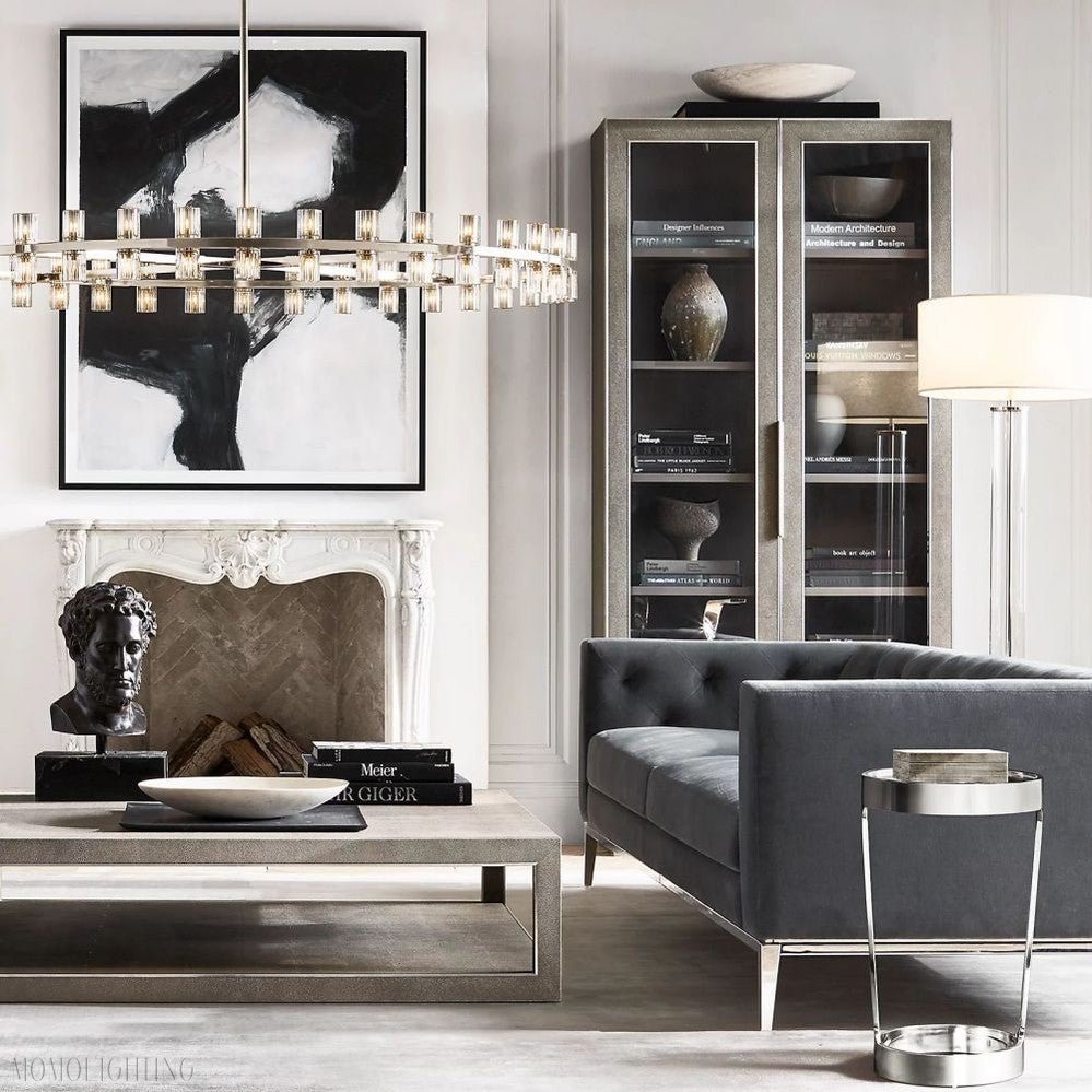 Arcachon Round Crystal Chandelier-Nobipets