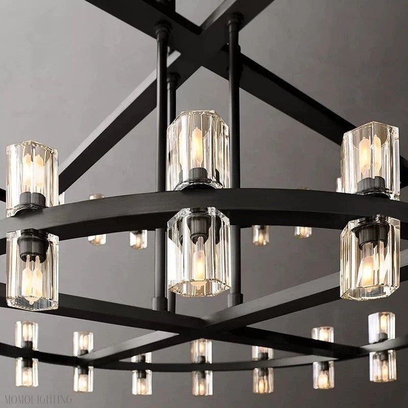 Arcachon Round Crystal Chandelier-Nobipets
