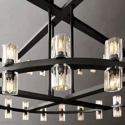 Arcachon Round Crystal Chandelier-Nobipets