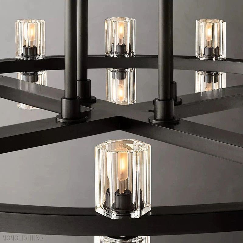 Arcachon Round Crystal Chandelier-Nobipets