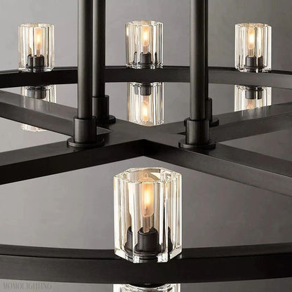 Arcachon Round Crystal Chandelier-Nobipets