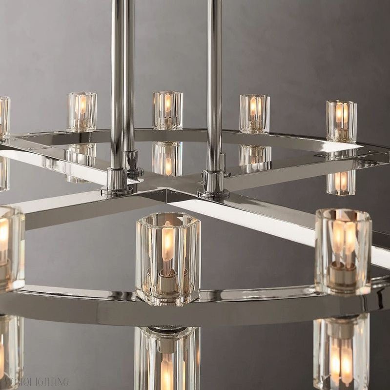 Arcachon Round Crystal Chandelier-Nobipets