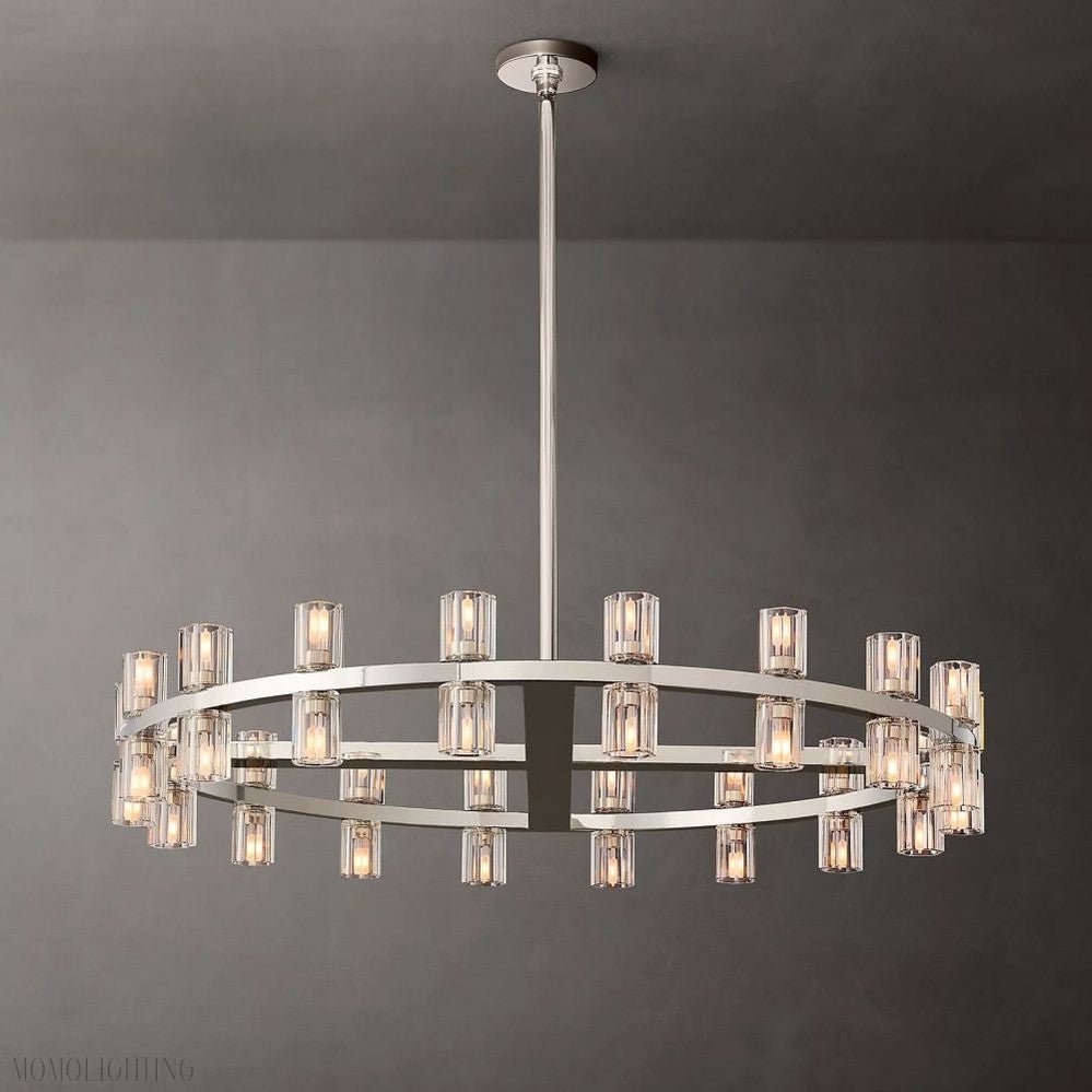 Arcachon Round Crystal Chandelier-Nobipets