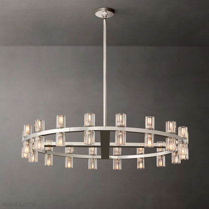 Arcachon Round Crystal Chandelier-Nobipets