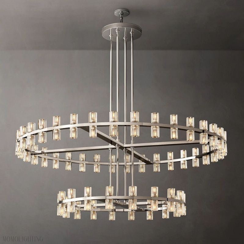Arcachon Round Crystal Chandelier-Nobipets