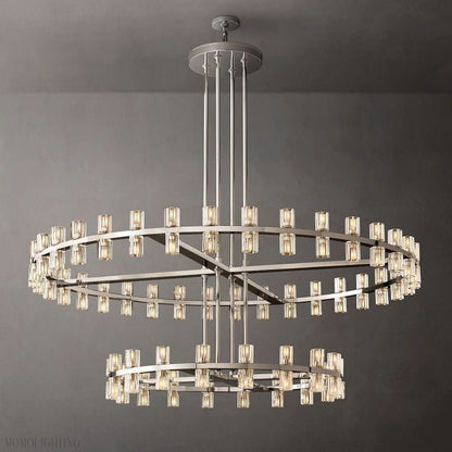 Arcachon Round Crystal Chandelier-Nobipets