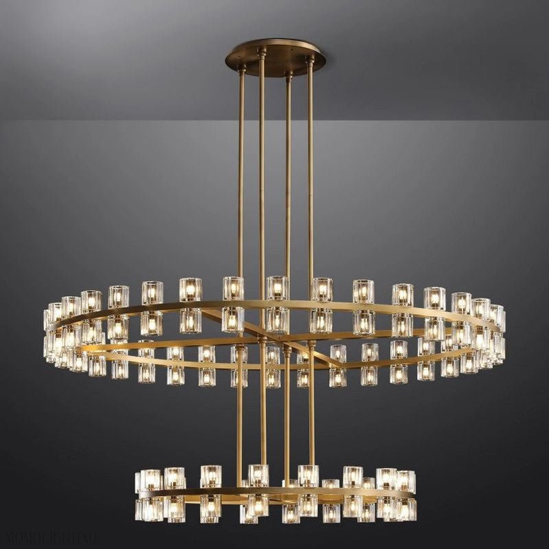 Arcachon Round Crystal Chandelier-Nobipets