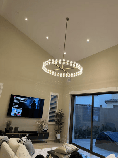 Arcachon Round Crystal Chandelier-Nobipets