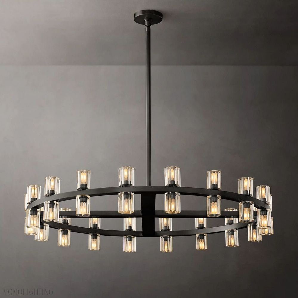Arcachon Round Crystal Chandelier-Nobipets