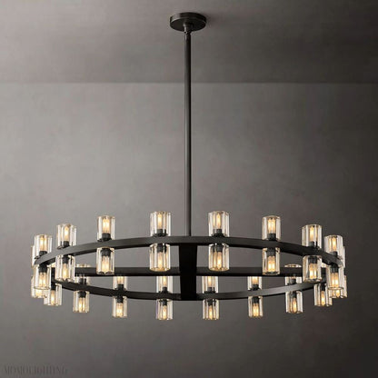 Arcachon Round Crystal Chandelier-Nobipets