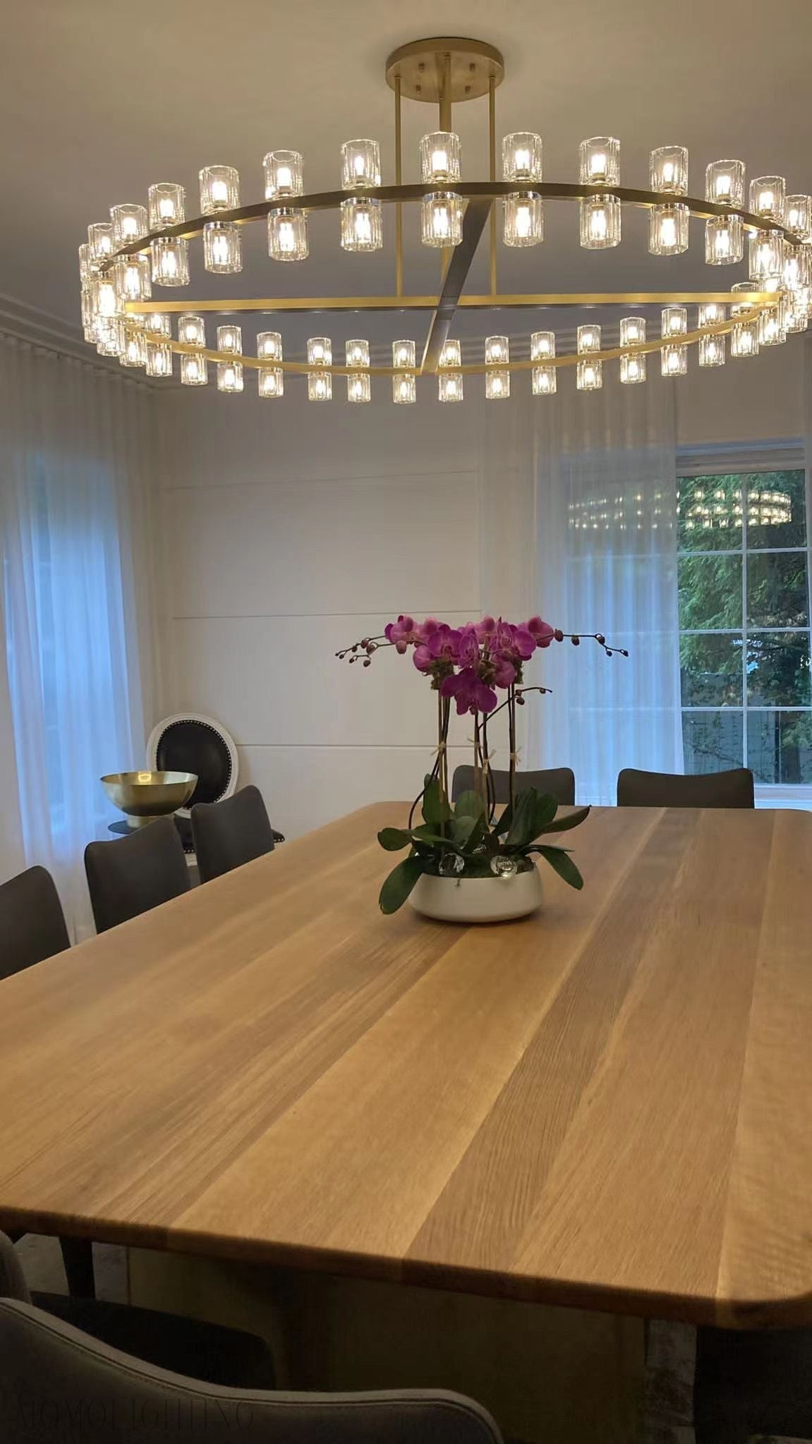 Arcachon Round Crystal Chandelier-Nobipets