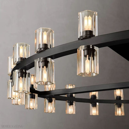 Arcachon Round Crystal Chandelier-Nobipets