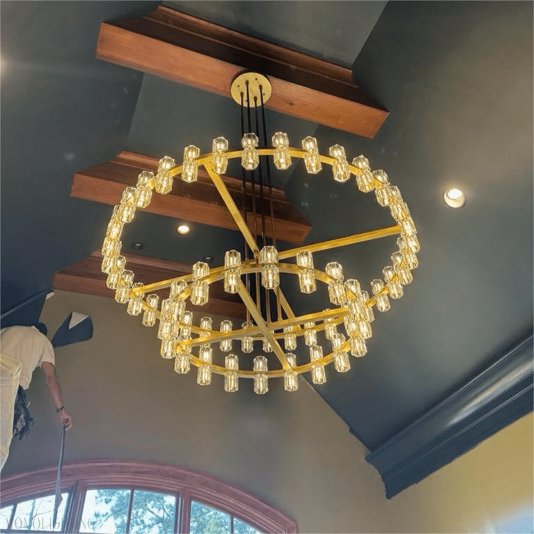 Arcachon Round Crystal Chandelier-Nobipets