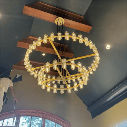 Arcachon Round Crystal Chandelier-Nobipets