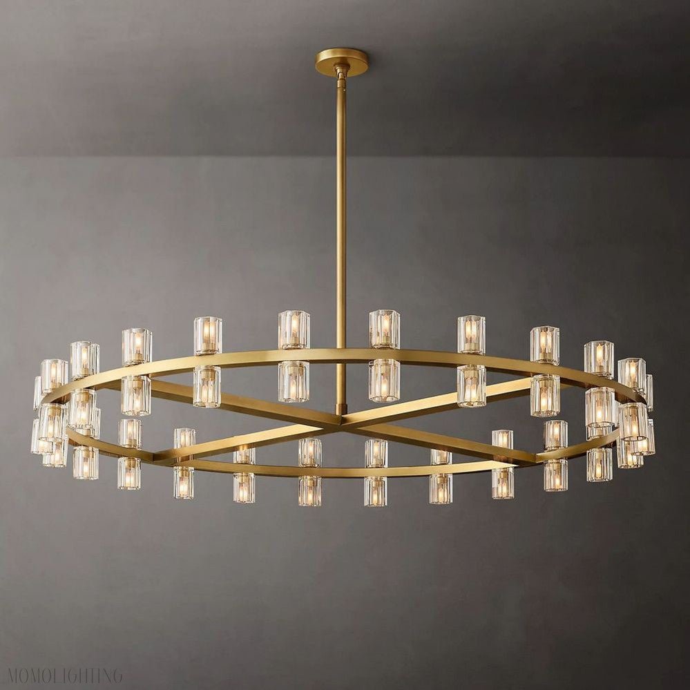 Arcachon Round Crystal Chandelier-Nobipets