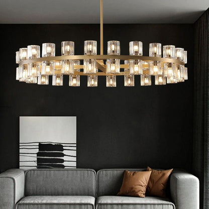 Arcachon Round Crystal Chandelier-Nobipets