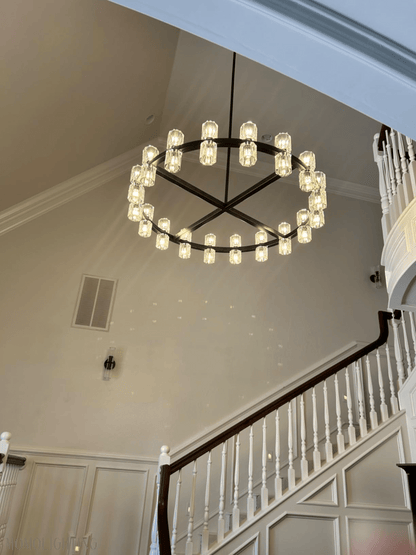 Arcachon Round Crystal Chandelier-Nobipets