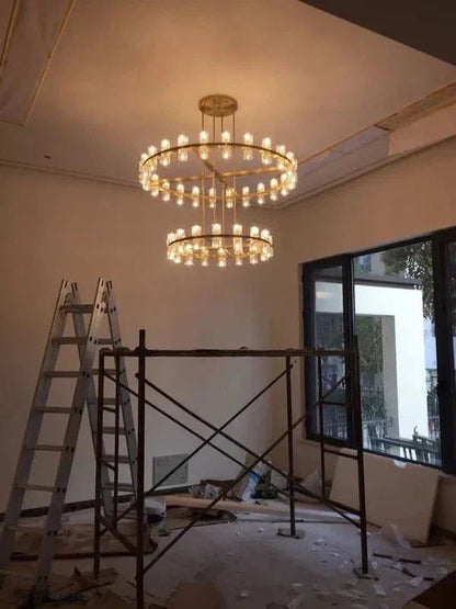 Arcachon Round Crystal Chandelier-Nobipets