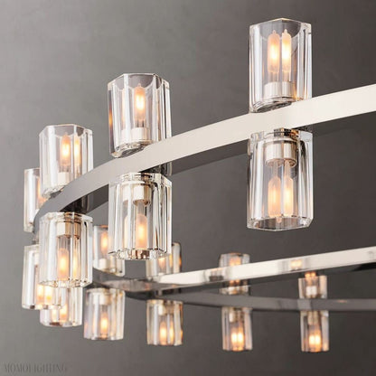 Arcachon Round Crystal Chandelier-Nobipets