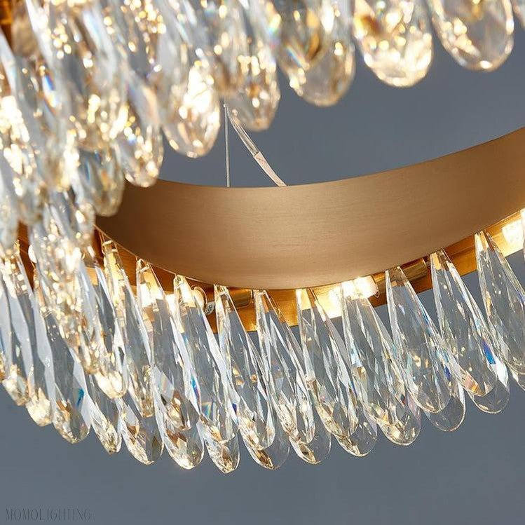 Arian Oval Crystal Chandelier-Nobipets
