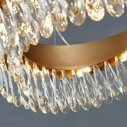 Arian Oval Crystal Chandelier-Nobipets