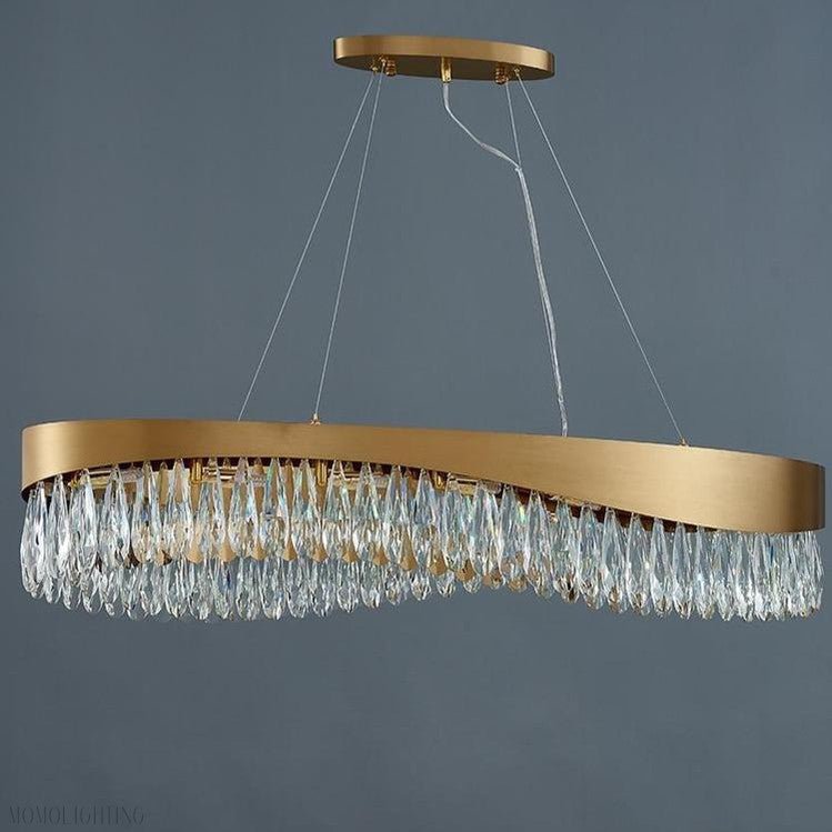 Arian Oval Crystal Chandelier-Nobipets