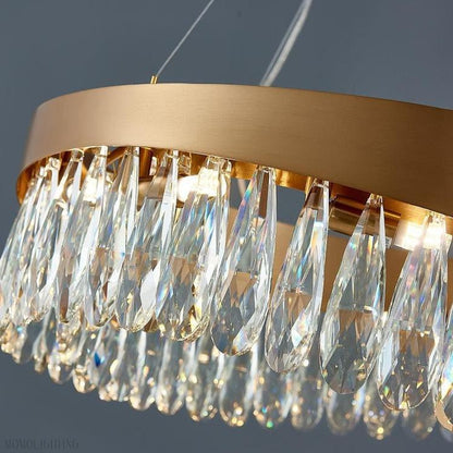 Arian Oval Crystal Chandelier-Nobipets