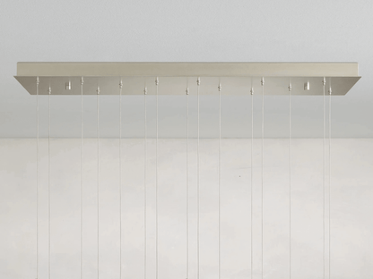 Arica Alabaster Modern Rectangular Chandelier-Nobipets