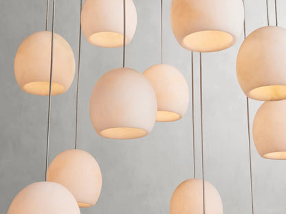 Arica Alabaster Modern Rectangular Chandelier-Nobipets