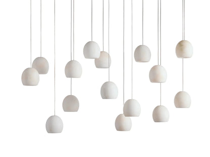 Arica Alabaster Modern Rectangular Chandelier-Nobipets