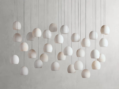Arica Alabaster Modern Rectangular Chandelier-Nobipets