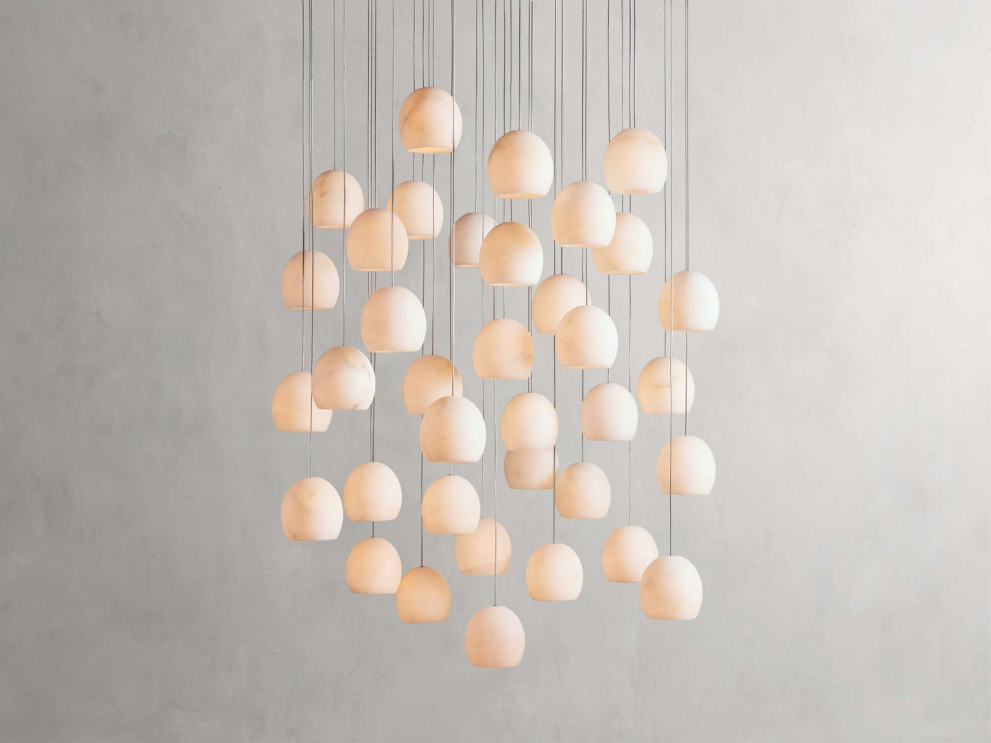 Arica Alabaster Modern Round Chandelier-Nobipets