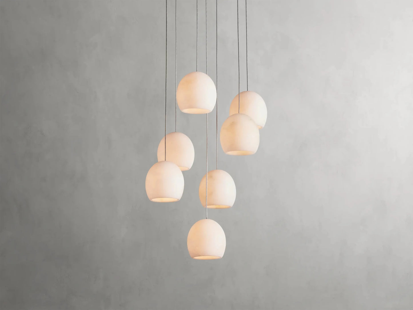 Arica Alabaster Modern Round Chandelier-Nobipets