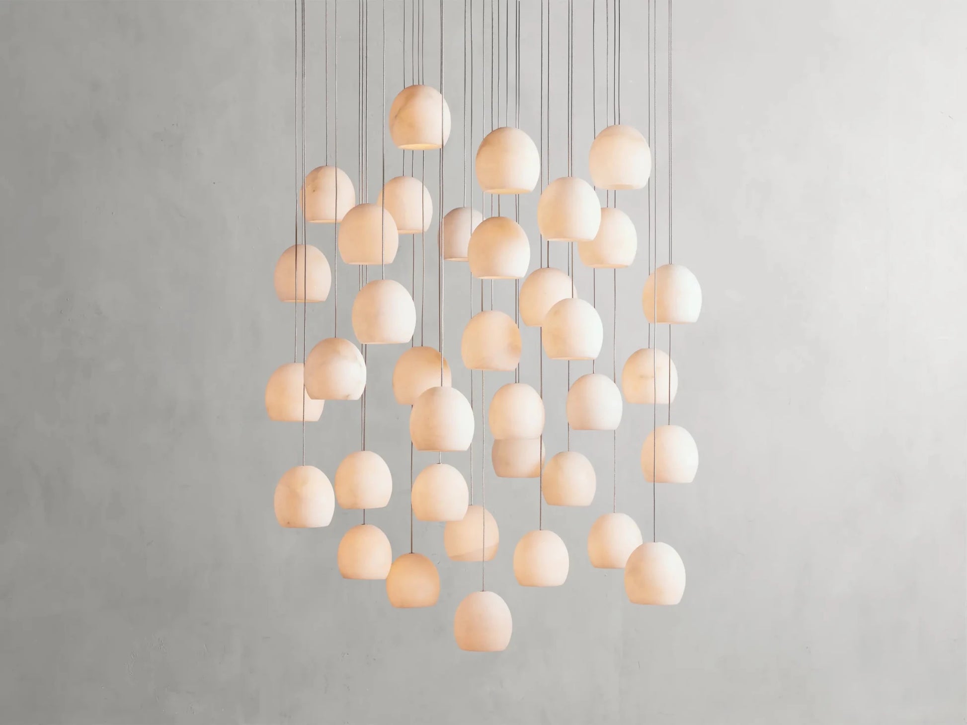 Arica Alabaster Modern Round Chandelier-Nobipets
